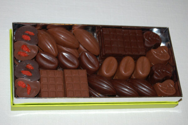 Ballotin Lait 45% : (baies de Goji, Noisettes, Amandes)